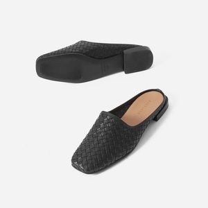 Everlane black woven leather mule 7